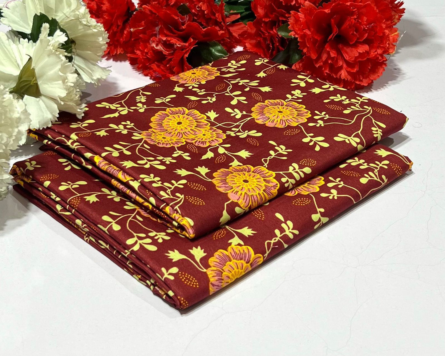 Ladies 2-Piece β Micro Polo Cotton with Floral Print | D-108