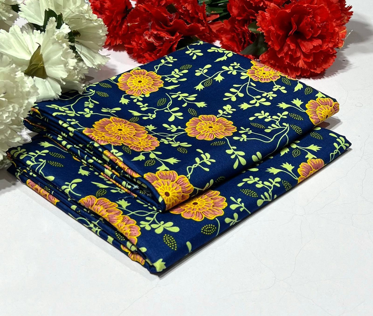 Ladies 2-Piece β Micro Polo Cotton with Floral Print | D-109