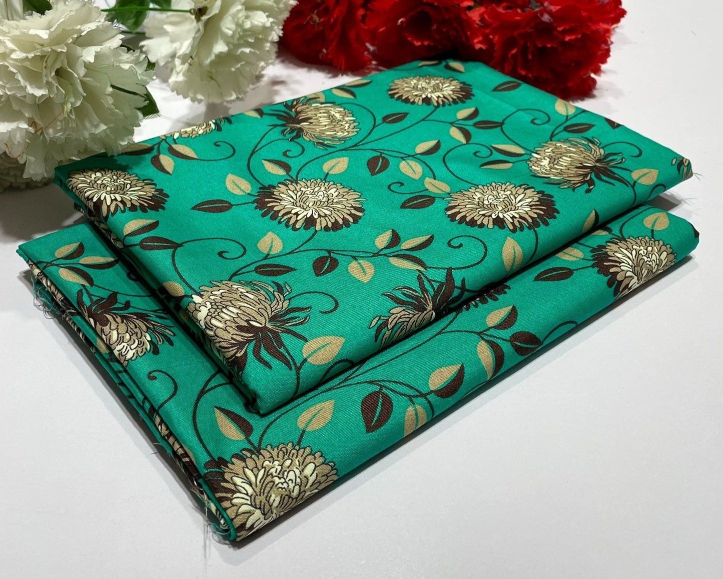 Ladies 2-Piece β Micro Polo Cotton with Floral Print | D-128