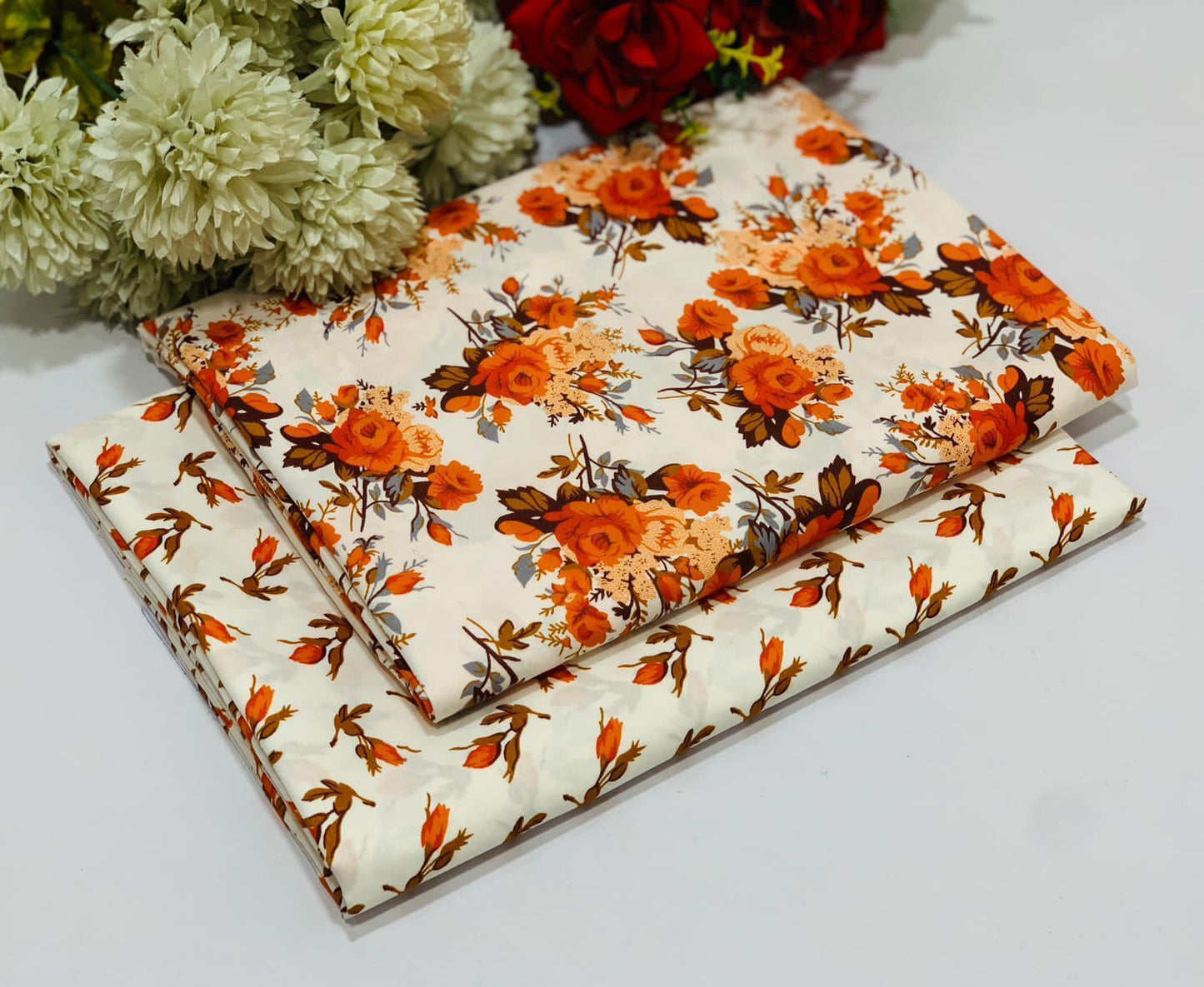 Ladies 2-Piece β Micro Polo Cotton with Floral Print | D-112