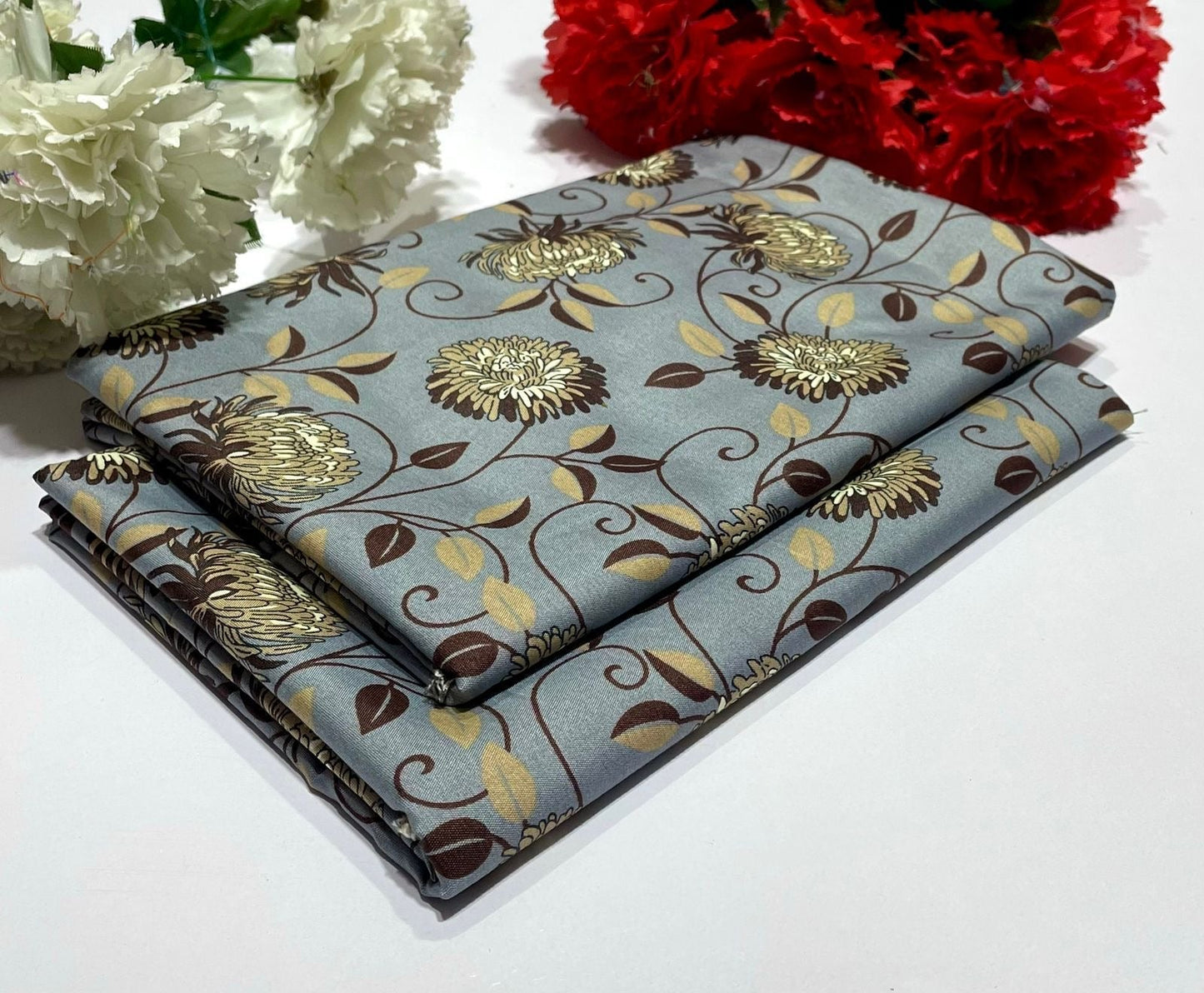 Ladies 2-Piece β Micro Polo Cotton with Floral Print | D-127