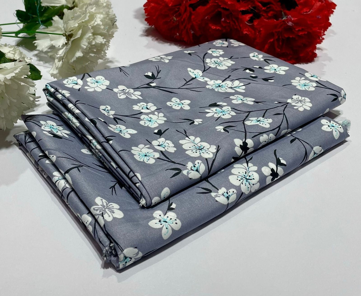 Ladies 2-Piece β Micro Polo Cotton with Floral Print | D-125