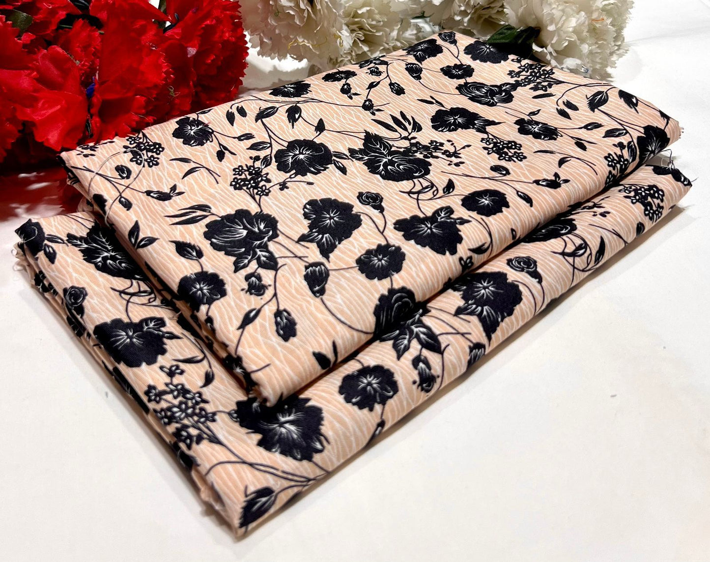 Ladies 2-Piece β Micro Polo Cotton with Floral Print | D-120