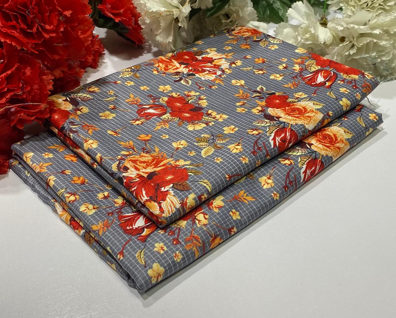 Ladies 2-Piece β Micro Polo Cotton with Floral Print | D-111