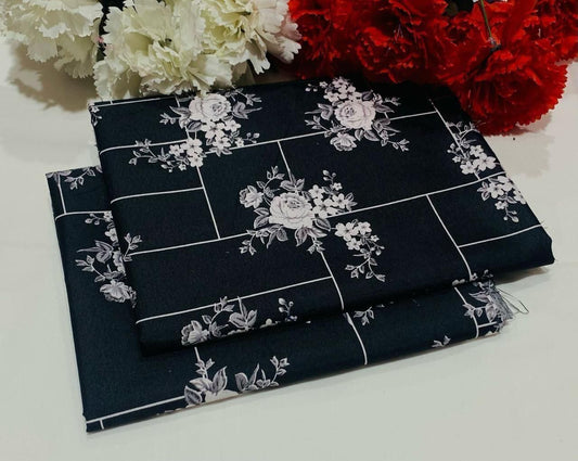 Ladies 2-Piece – Micro Polo Cotton with Floral Print | D-092