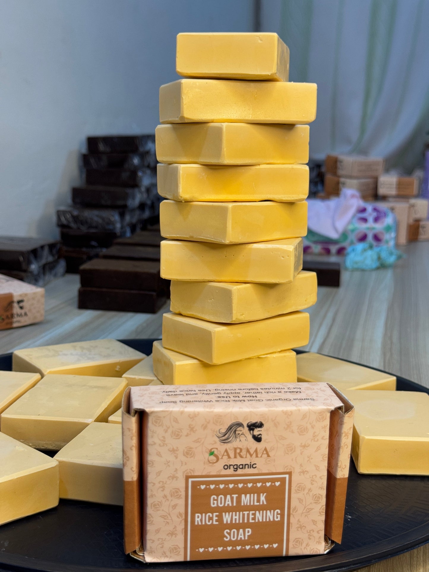 Goat Milk & Rice Whiting Tightening Soap