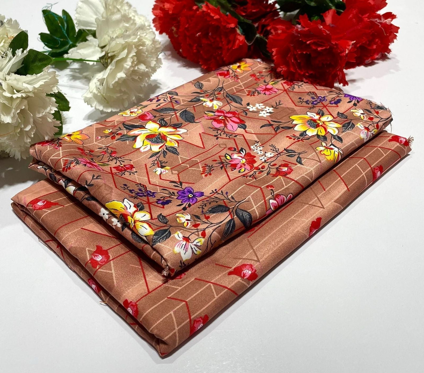 Ladies 2-Piece – Micro Polo Cotton with Floral Print | D-121