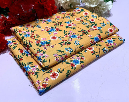Ladies 2-Piece – Micro Polo Cotton with Floral Print | D-107