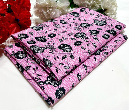 Ladies 2-Piece – Micro Polo Cotton with Floral Print | D-094