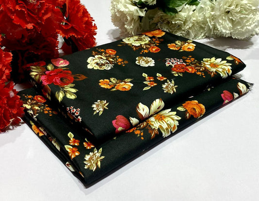 Ladies 2-Piece – Micro Polo Cotton with Floral Print | D-099