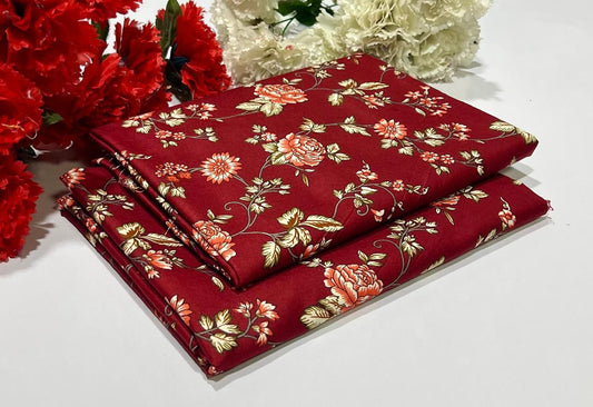 Ladies 2-Piece – Micro Polo Cotton with Floral Print | D-086