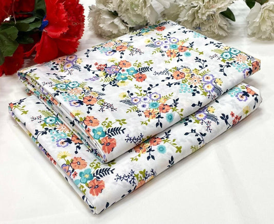 Ladies 2-Piece – Micro Polo Cotton with Floral Print | D-093