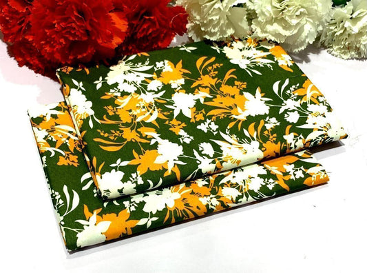 Ladies 2-Piece – Micro Polo Cotton with Floral Print | D-01